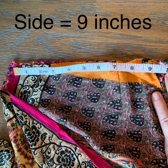 Sari Silk Wrap Top, NWT, One Size Fits Most S-L, Handmade in India - Picture 7 of 7